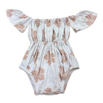 Cream Hibiscus Off the shoulder Onesie - Sweet Sweet Honey Hawaii