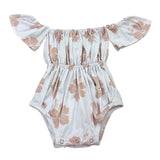 Cream Hibiscus Off the shoulder Onesie - Sweet Sweet Honey Hawaii