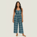 Teal Monstera Tiffany Jumpsuit - Sweet Sweet Honey Hawaii
