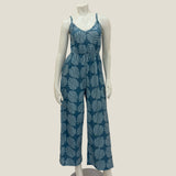 Teal Monstera Tiffany Jumpsuit - Sweet Sweet Honey Hawaii