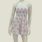 Women's Cream Hibiscus Kaia Romper - Sweet Sweet Honey Hawaii