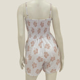 Women's Cream Hibiscus Kaia Romper - Sweet Sweet Honey Hawaii