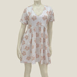 Women's Cream Hibiscus Tee Dress - Sweet Sweet Honey Hawaii