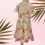 Rainbow Monstera Tee Dress