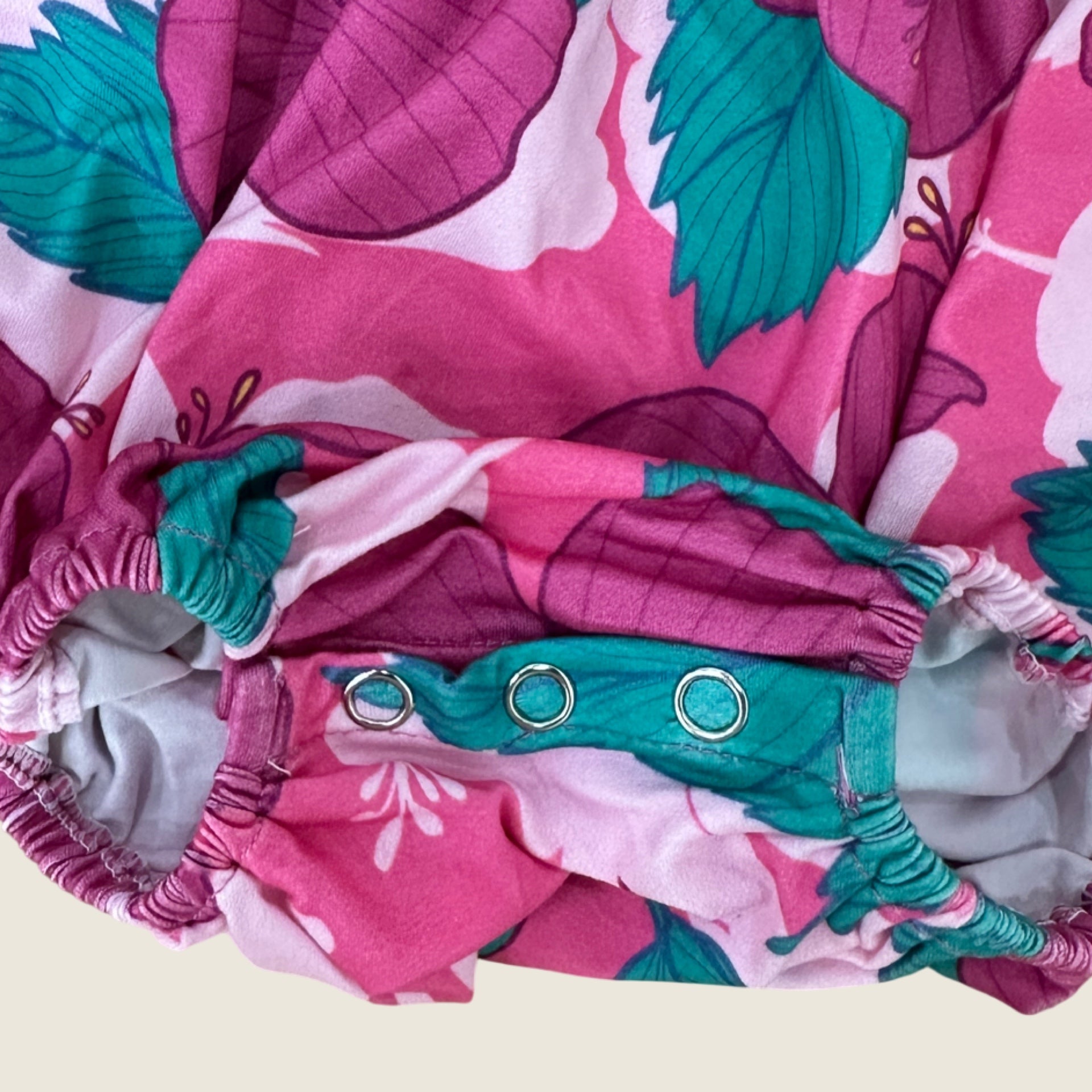 Island Pink Hibiscus Emma onesie