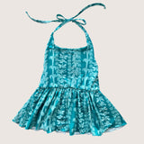 Teal Lei Halter Top