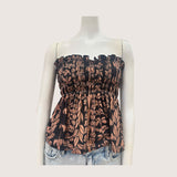 Women's Black/Brown Lei Ka'a Tube Top