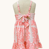 Pink/White Hibiscus Quilt  Mila Dress