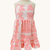Pink/White Hibiscus Quilt  Mila Dress
