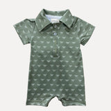 Green Shaka Collared Jumpsuit