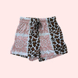 Leopard Hibiscus Girls Shorts