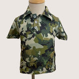 Island Stag Camo collared shirt