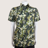 Island Stag Camo Men's collared Shirt
