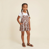 Brown Mauna Lani Denim Short Overalls