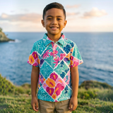 Tropical Muse Boys collared shirt