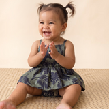 Midnight Palm Thin strap Onesie