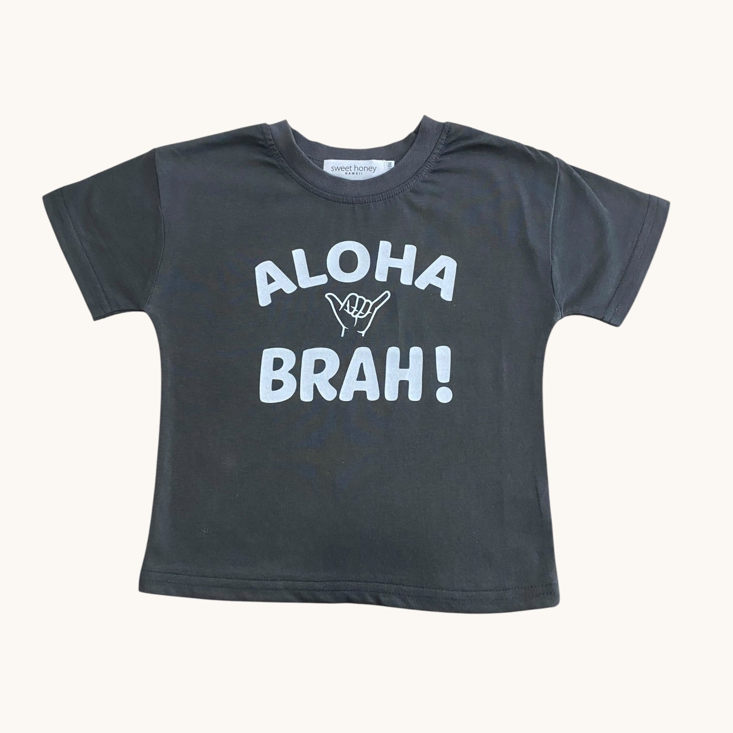 Aloha Brah Dark grey Tee - Sweet Sweet Honey Hawaii