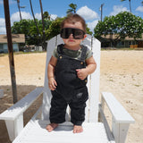 Black denim shaka overalls - Sweet Sweet Honey Hawaii