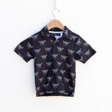 Black shaka Collared Shirt - Sweet Sweet Honey Hawaii