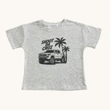 Black Shoot Da cruz light Grey tee - Sweet Sweet Honey Hawaii