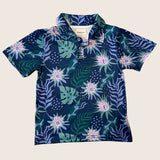 Blue Pahoa Collared Shirt - Sweet Sweet Honey Hawaii