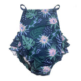 Blue Pahoa Ruffle Halter Romper - Sweet Sweet Honey Hawaii