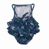 Blue Pahoa Ruffle Halter Romper - Sweet Sweet Honey Hawaii