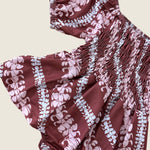 Brick Puakenikeni Lei Sleeved Melody Romper - Sweet Sweet Honey Hawaii