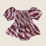 Brick Puakenikeni Lei Sleeved Melody Romper - Sweet Sweet Honey Hawaii