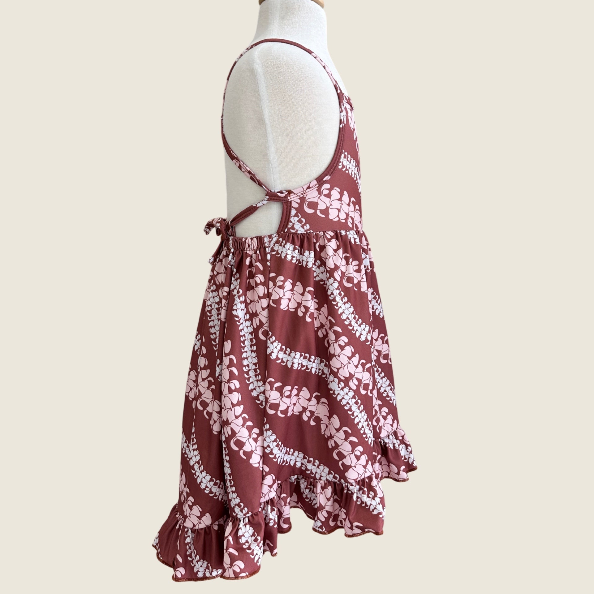 Brick Puakenikeni Lei stella Dress - Sweet Sweet Honey Hawaii