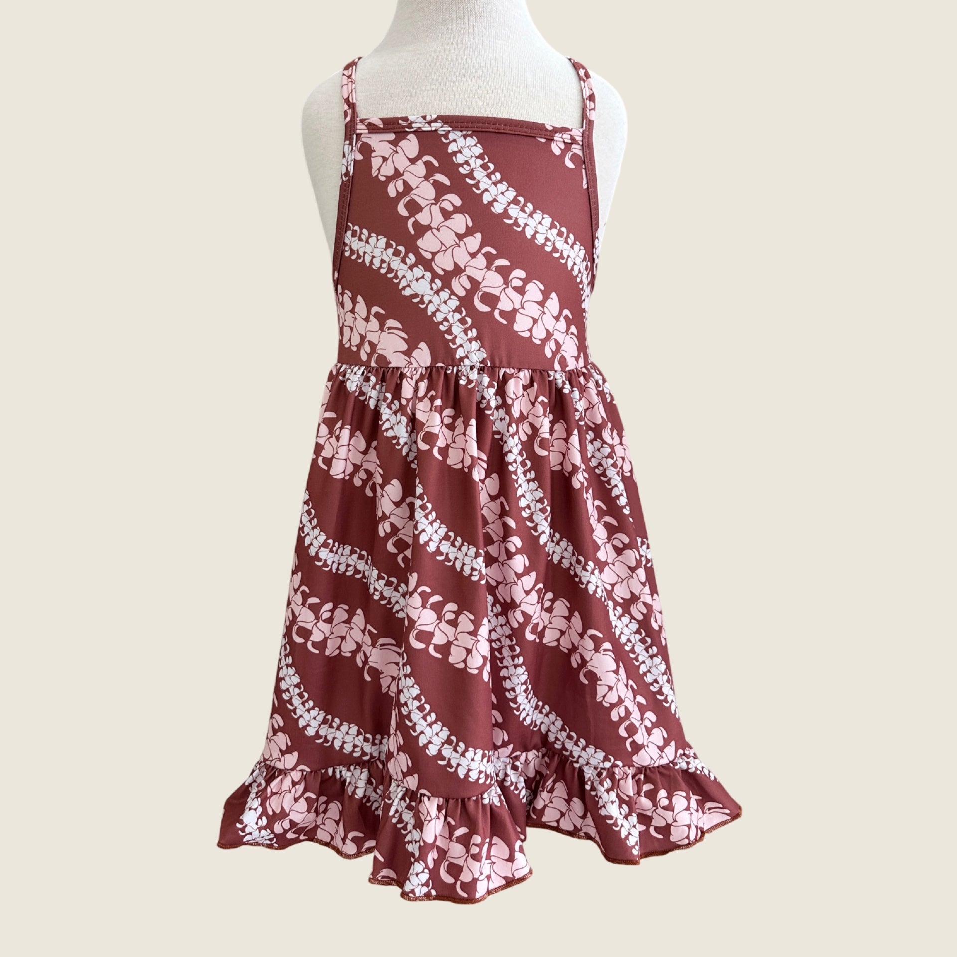 Brick Puakenikeni Lei stella Dress - Sweet Sweet Honey Hawaii