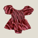 Brown Lei Puakenikeni Sleeved Melody Romper - Sweet Sweet Honey Hawaii