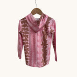 Brown/Pink Lei aloha Dri Fit hooded Long sleeve - Sweet Sweet Honey Hawaii
