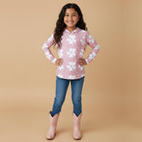 Cheetah Hibiscus Dri Fit hooded Long sleeve - Sweet Sweet Honey Hawaii