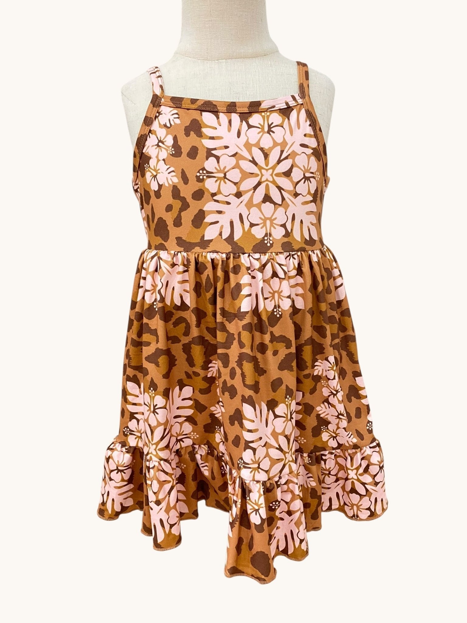 Cheetah Hibiscus Mila Dress - Sweet Sweet Honey Hawaii