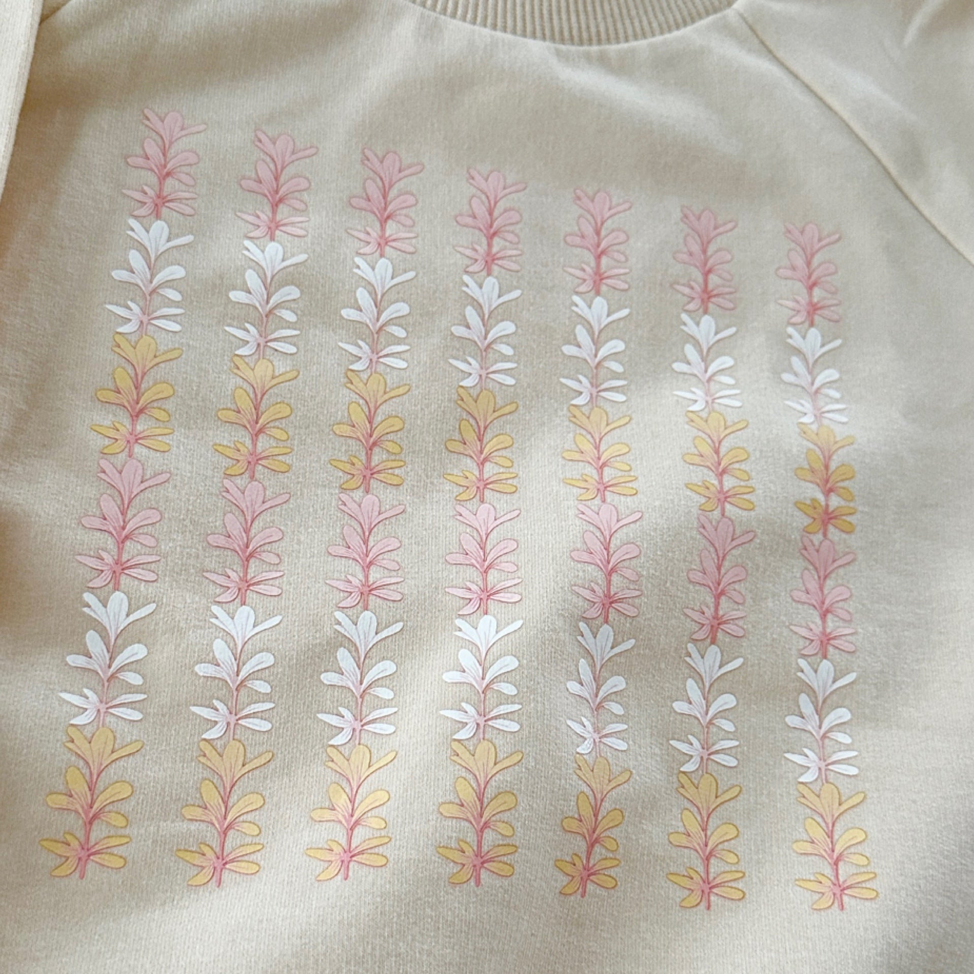 Cream Plumeria Strand Pull Over Sweater - Sweet Sweet Honey Hawaii