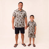 Digital Camo Monstera collared shirt