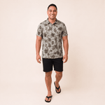 Digital Camo Monstera Men's collared Shirt - Sweet Sweet Honey Hawaii
