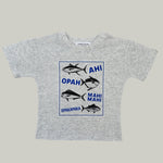 Fish Chart Tee (grey) - Sweet Sweet Honey Hawaii