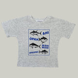 Fish Chart Tee (grey) - Sweet Sweet Honey Hawaii