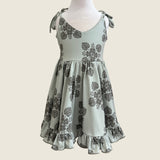 Green 'Ilima Quilt Shoulder Tie Dress - Sweet Sweet Honey Hawaii