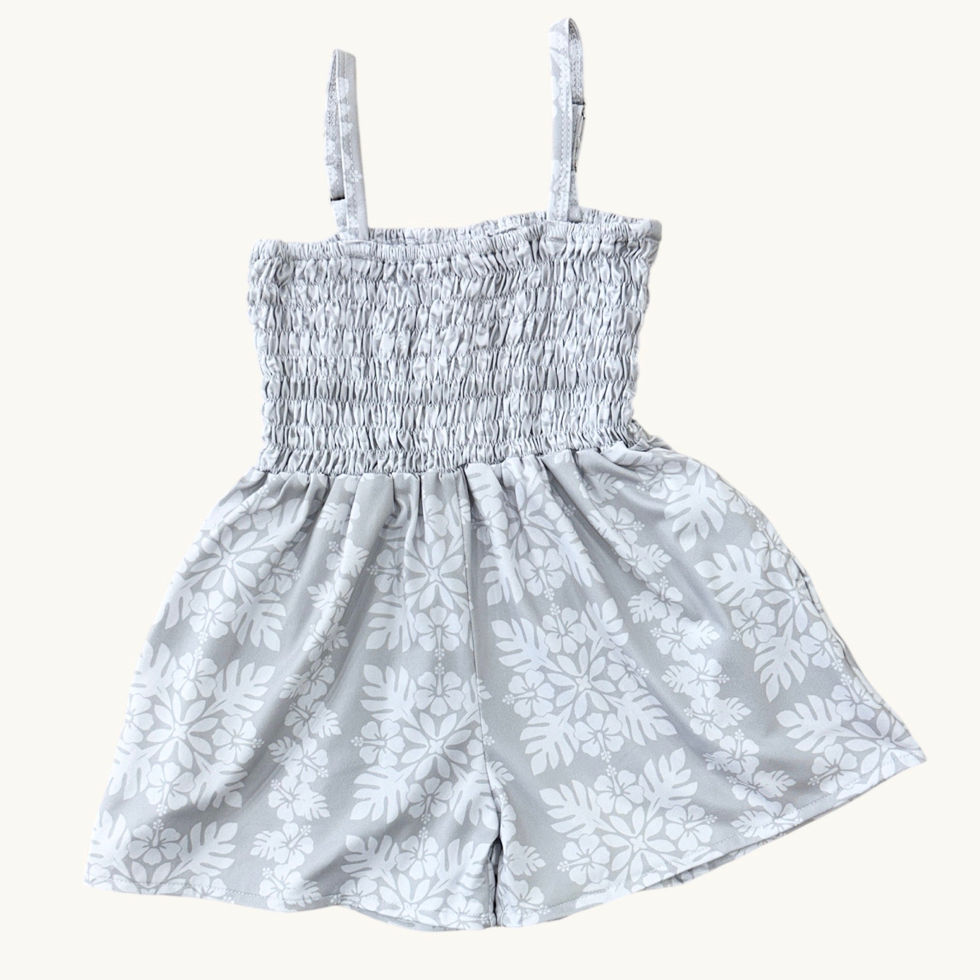Grey Quilt Kaia romper - Sweet Sweet Honey Hawaii