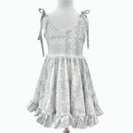 Grey Quilt Shoulder Tie Dress - Sweet Sweet Honey Hawaii