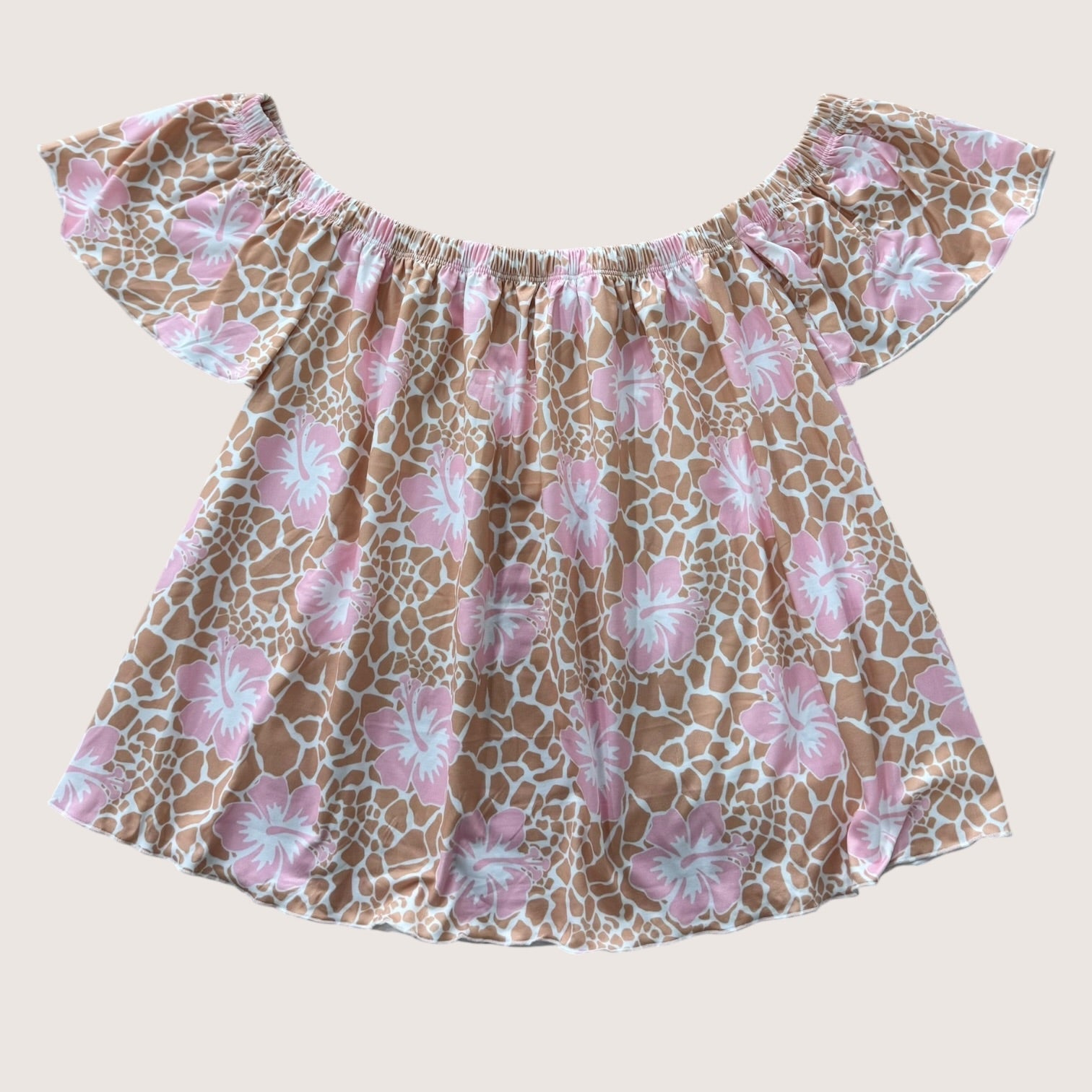 Hibiscus Safari Baby Doll Top - Sweet Sweet Honey Hawaii