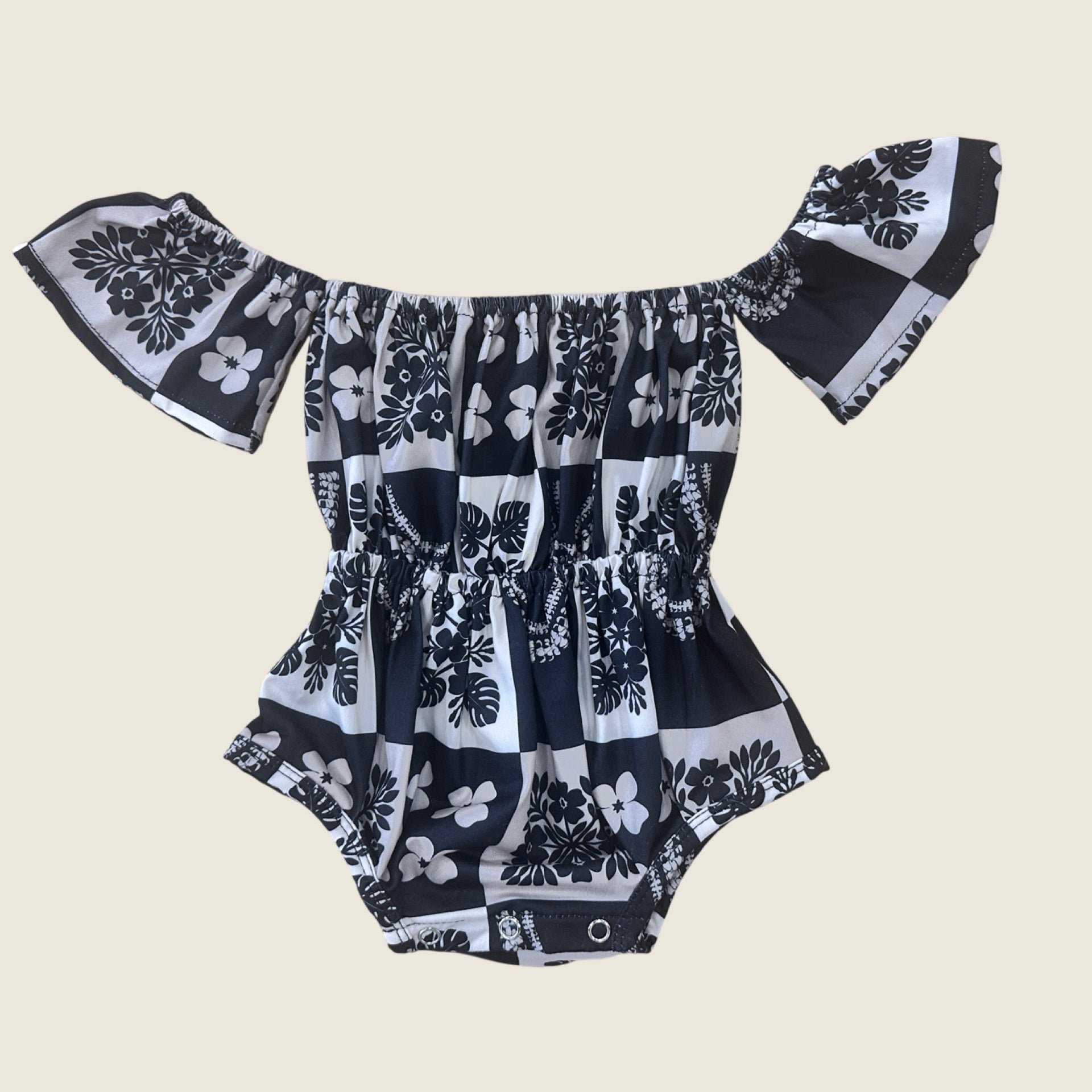 Ho'opili Black Off the shoulder Onesie - Sweet Sweet Honey Hawaii