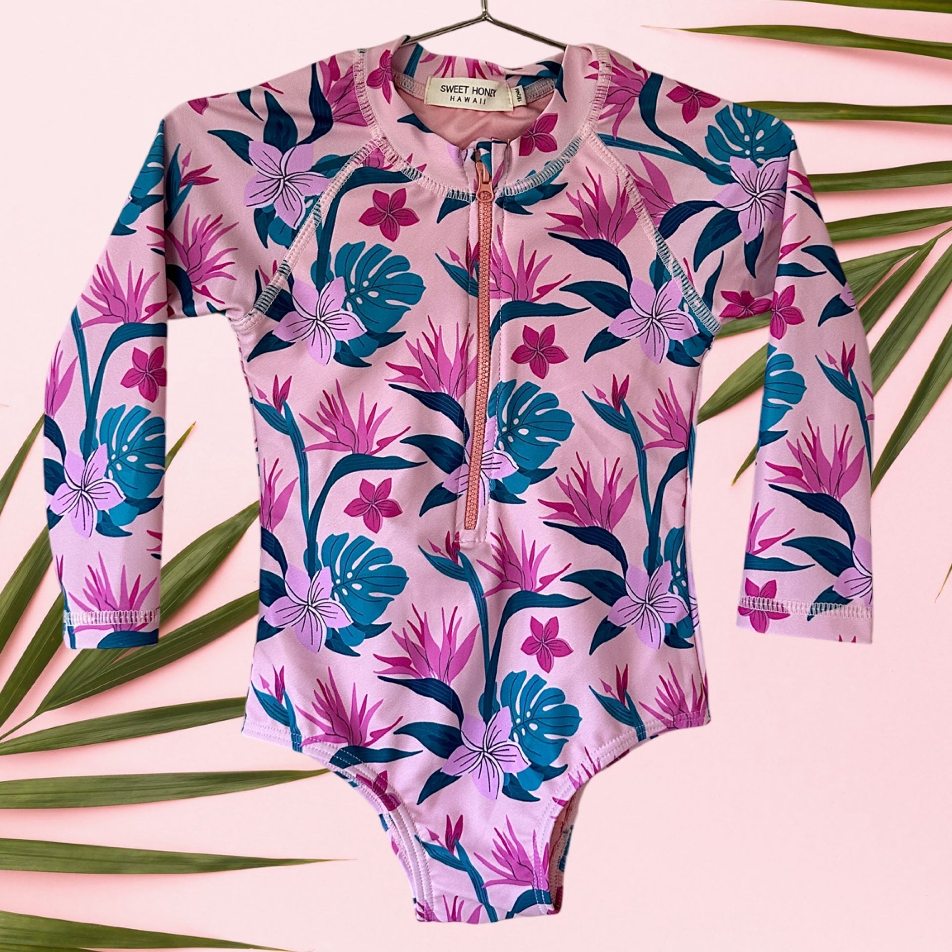 Kaile'a Long Sleeve Swimsuit - Sweet Sweet Honey Hawaii