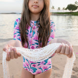 Kaile'a Long Sleeve Swimsuit - Sweet Sweet Honey Hawaii