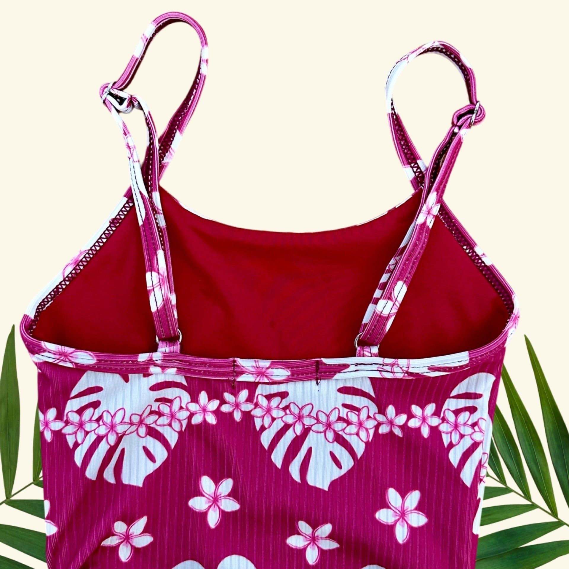 Kanani Magenta One Piece scrunch Ribbed Bikini - Sweet Sweet Honey Hawaii