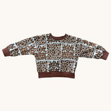 Kid's Brown Orchid Crewneck Sweater - Sweet Sweet Honey Hawaii