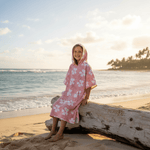 Kid's Cheetah Hibiscus Hooded Towel - Sweet Sweet Honey Hawaii